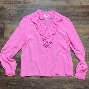 Zadig & Voltaire Silk Button Down Blouse Large